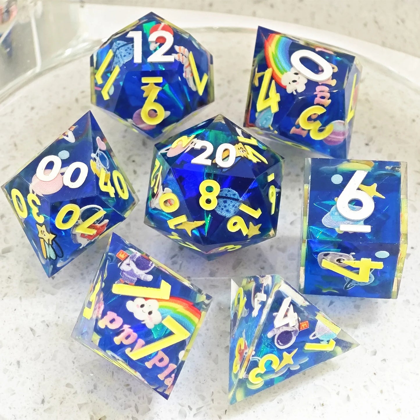 Sharp Resin Beautiful Transparent Layer Dice - What The Funk