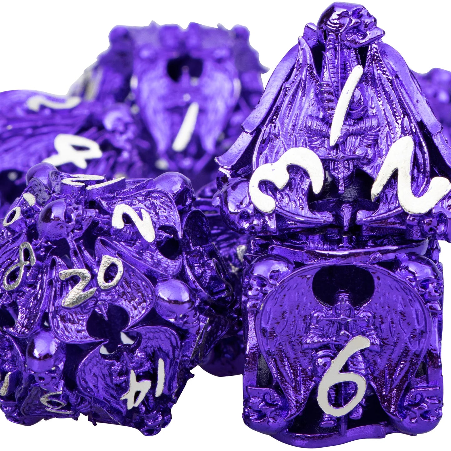 Metal Angels, Witches, & Dragons Dice Hollow Dice Set - What The Funk