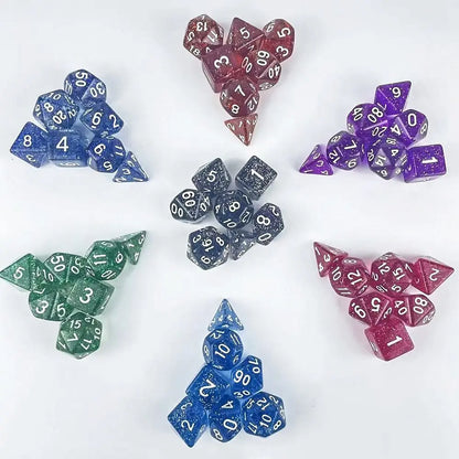 Glittery Translucent Dice Set - What The Funk