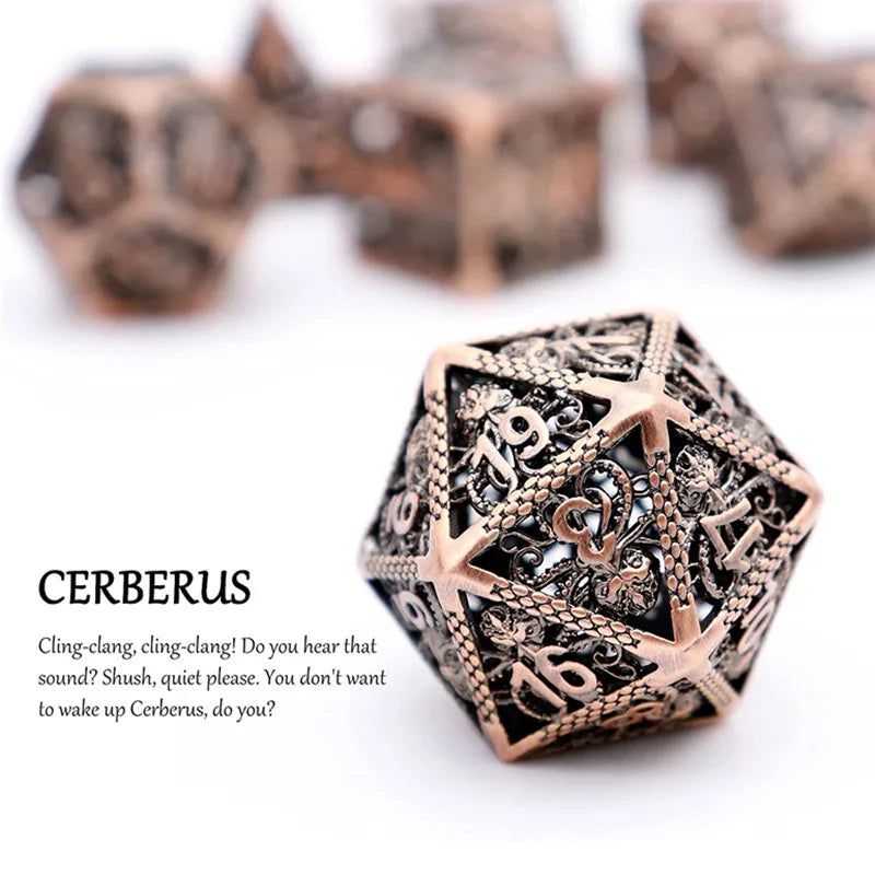 Hollow Metal Octopus Dice Set - What The Funk