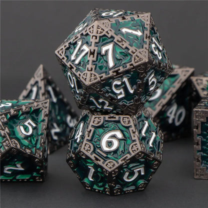 Metal Dragon Emblem Scale Dice Set - What The Funk