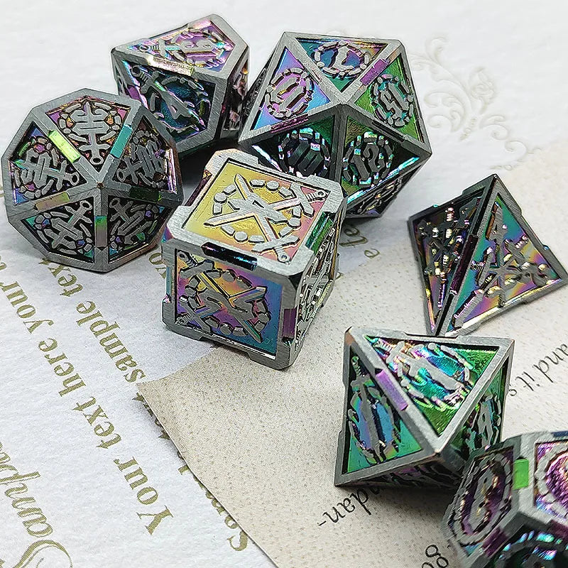 Metal Sword Emblem Dice - What The Funk