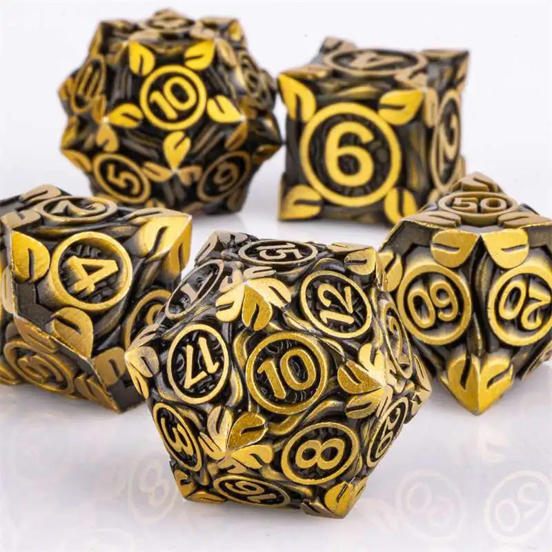 Metal Leaf Dice Set - What The Funk