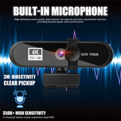 Webcam Autofocus With Microphone 8k/4k/2k/1080P HD USB-A/USB-C - What The Funk