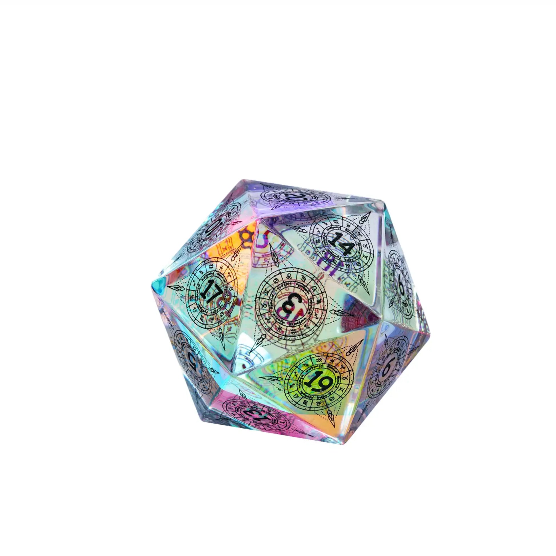 D20 Dice Colored Stone (30MM) - What The Funk