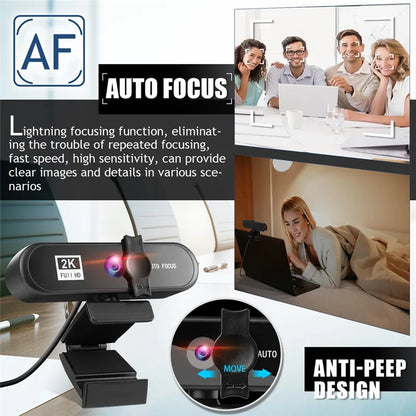 Webcam Autofocus With Microphone 8k/4k/2k/1080P HD USB-A/USB-C - What The Funk