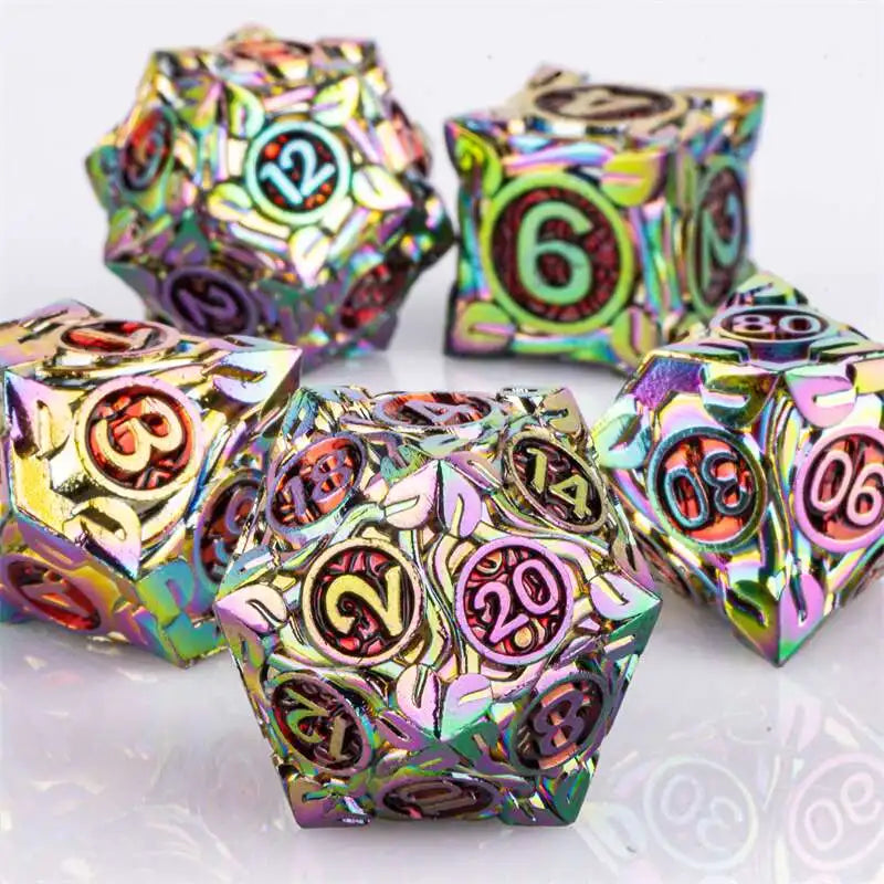 Metal Leaf Dice Set - What The Funk