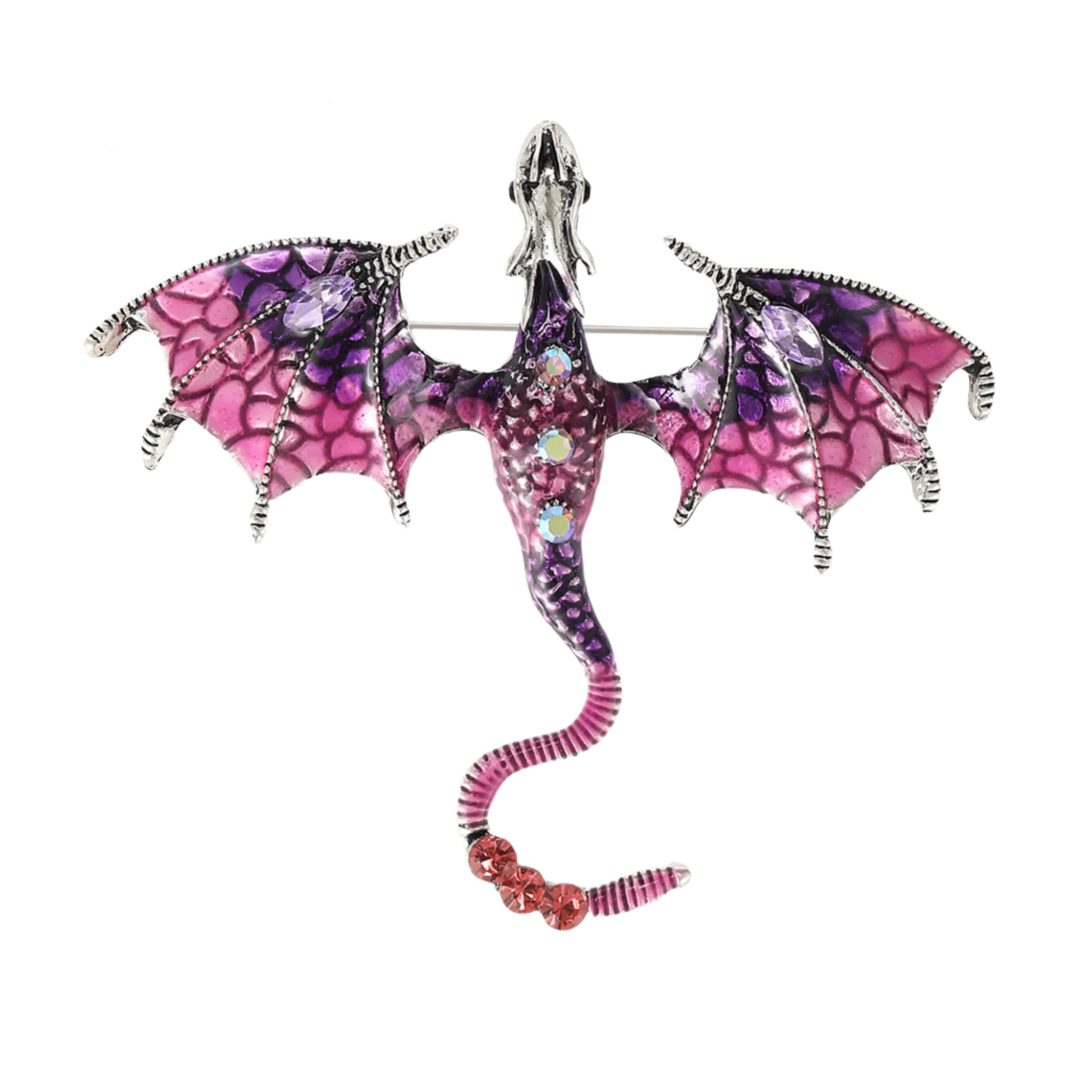 Enamel Flying Dragon Brooches - What The Funk