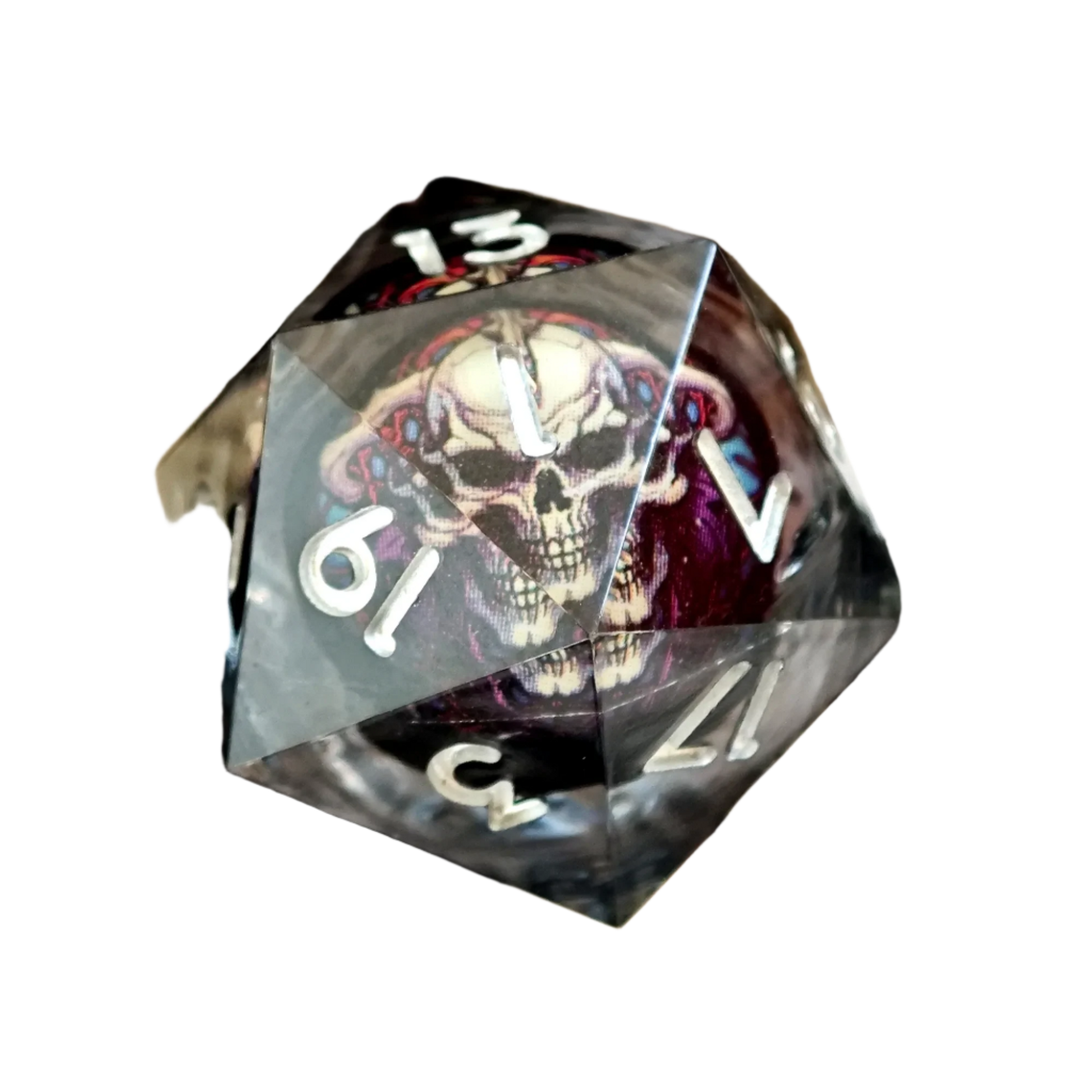 Sharp Edge Skull Liquid Core Dice Set - What The Funk