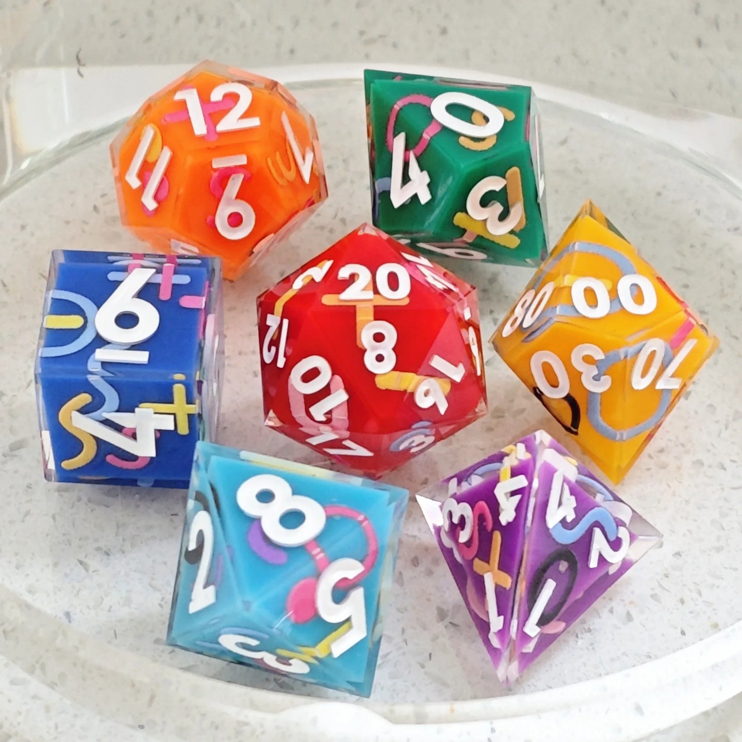 Sharp Resin Beautiful Transparent Layer Dice - What The Funk