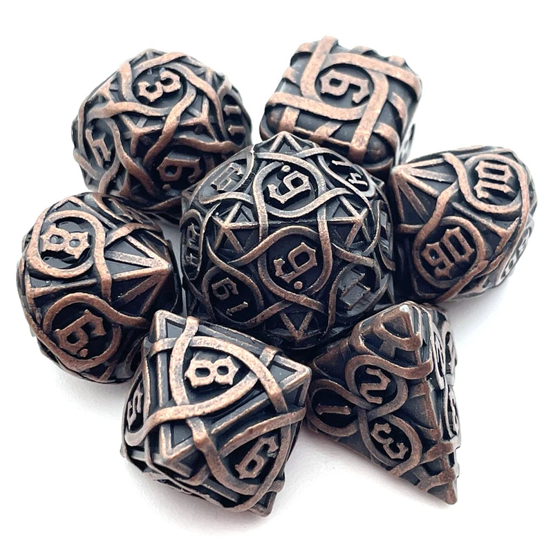 Metal Maze Pattern Dices Set - What The Funk