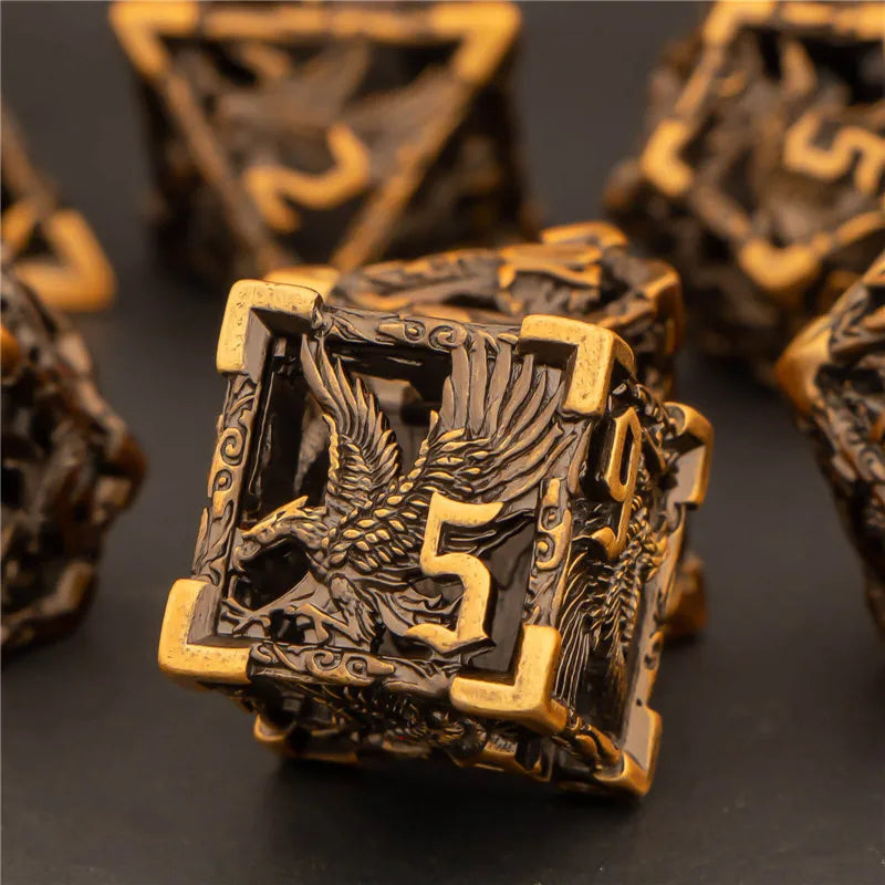 Hollow Metal Eagle Dice Set - What The Funk