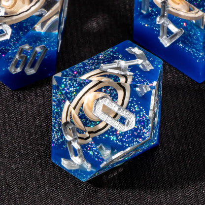 Sharp Edge Planetary Rings Dice Set