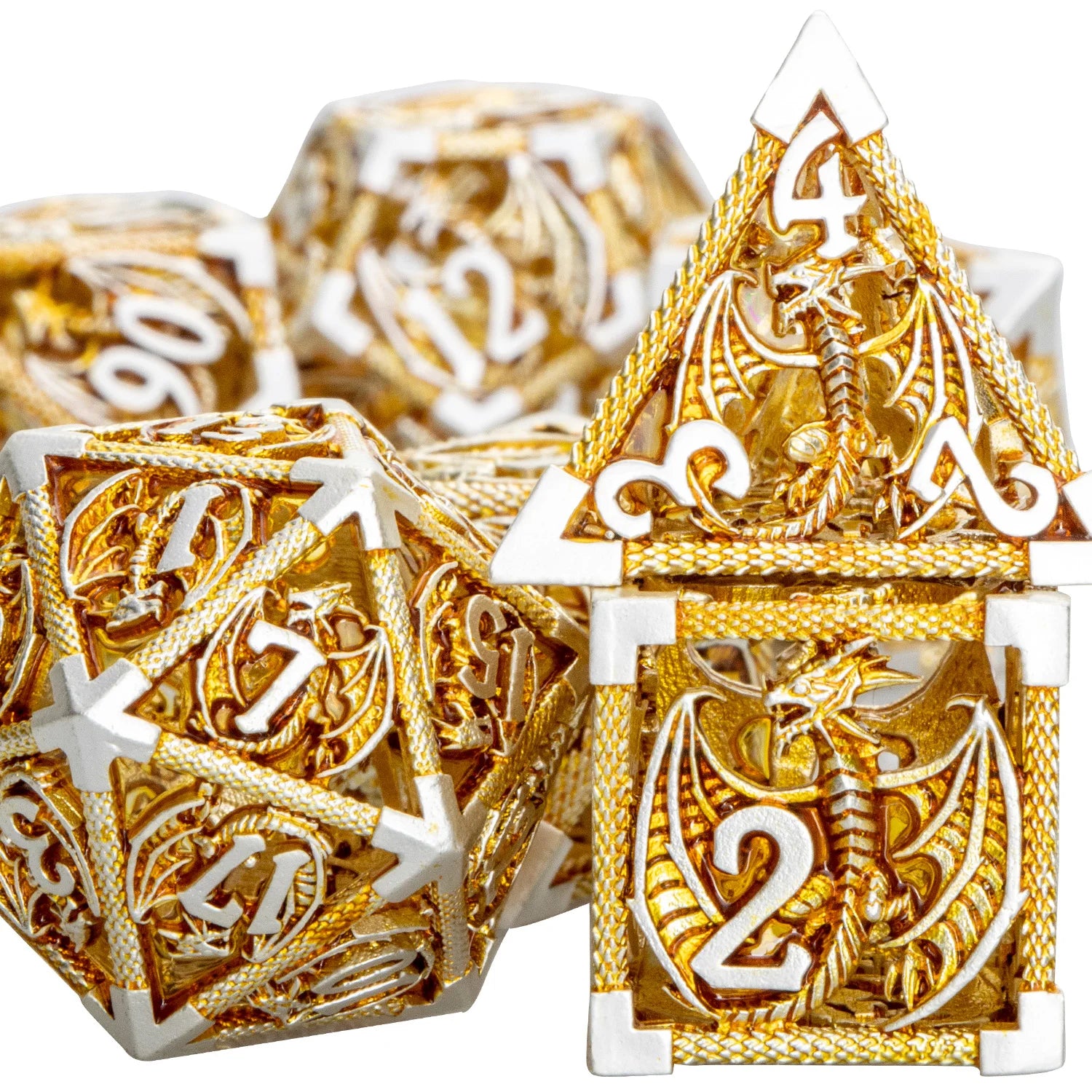 Metal Angels, Witches, & Dragons Dice Hollow Dice Set - What The Funk