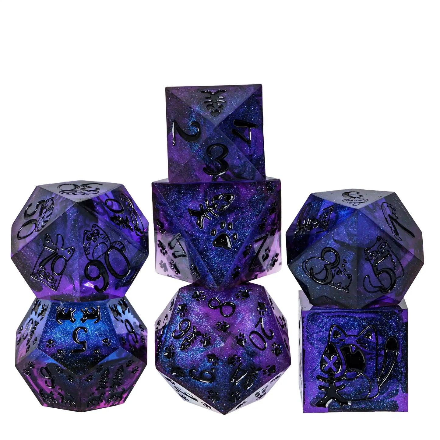 Sharp Edge Cute Cat Dice Set