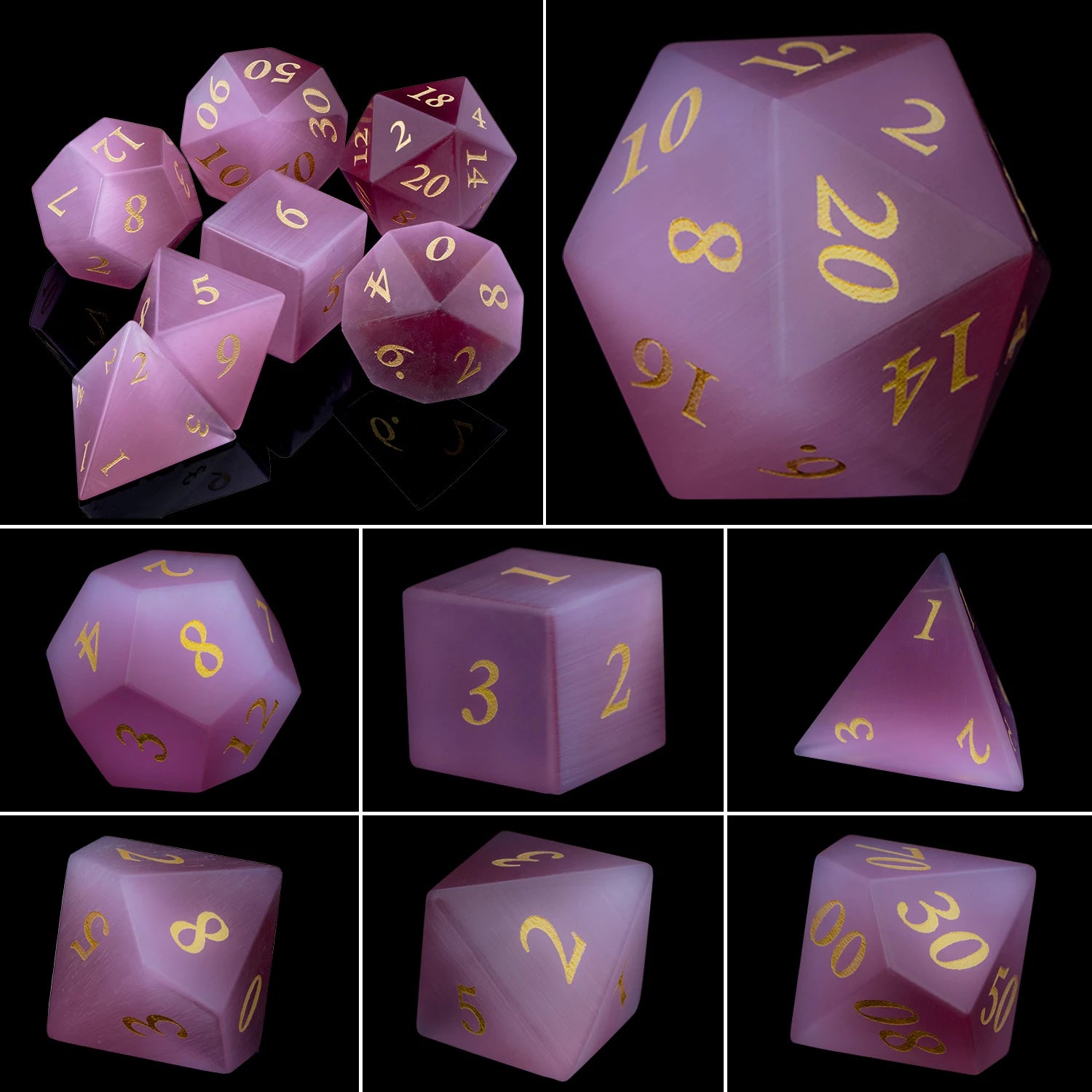 Crystal, Stone, & Gem Dice Set - What The Funk