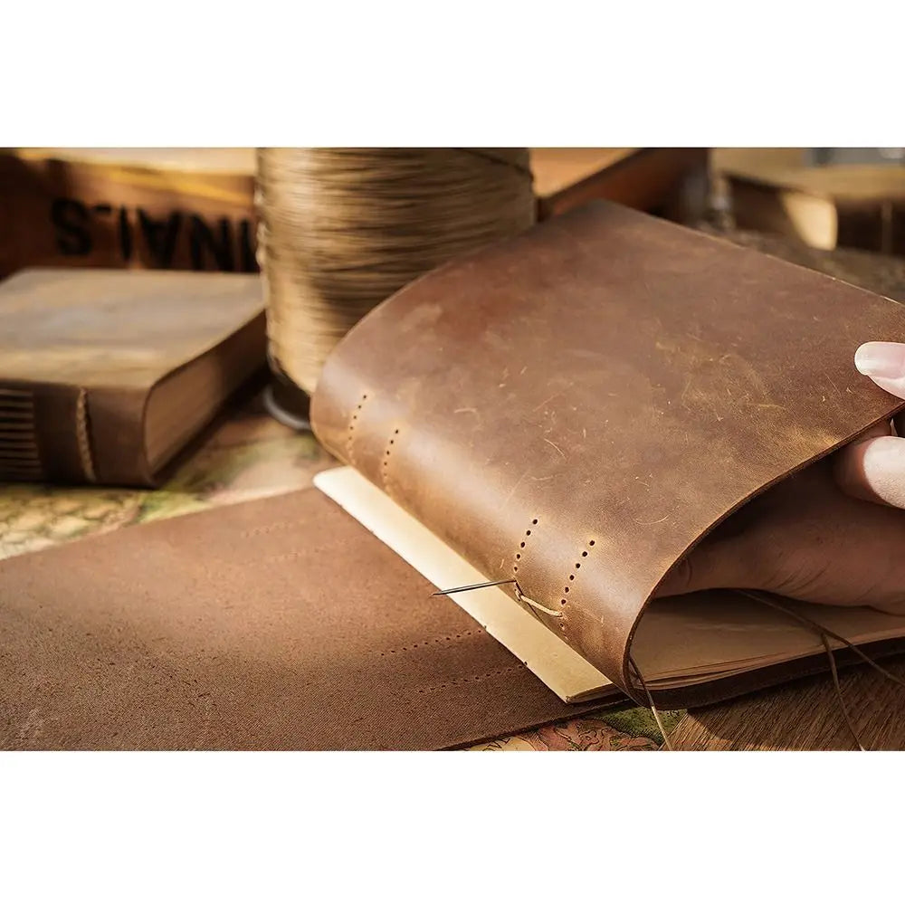 Handmade Embossed Leather Blank Books - What The Funk