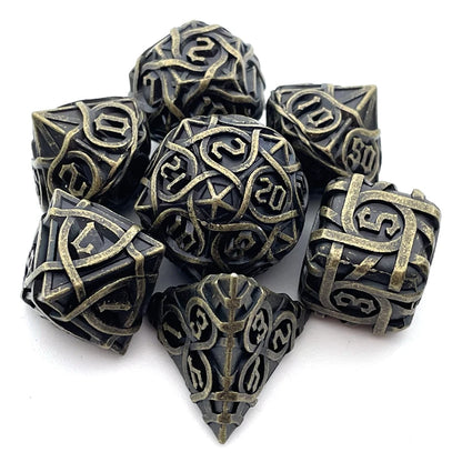 Metal Maze Pattern Dices Set - What The Funk