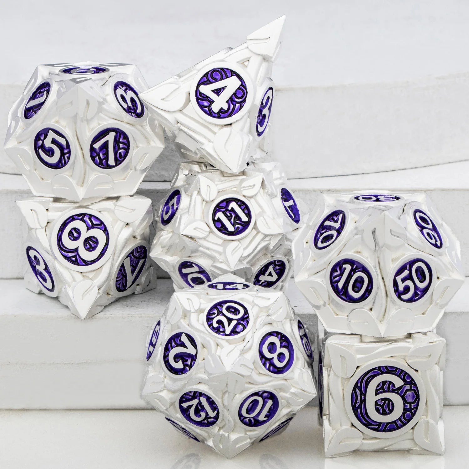 Metal Circle Identifying Dice Set - What The Funk