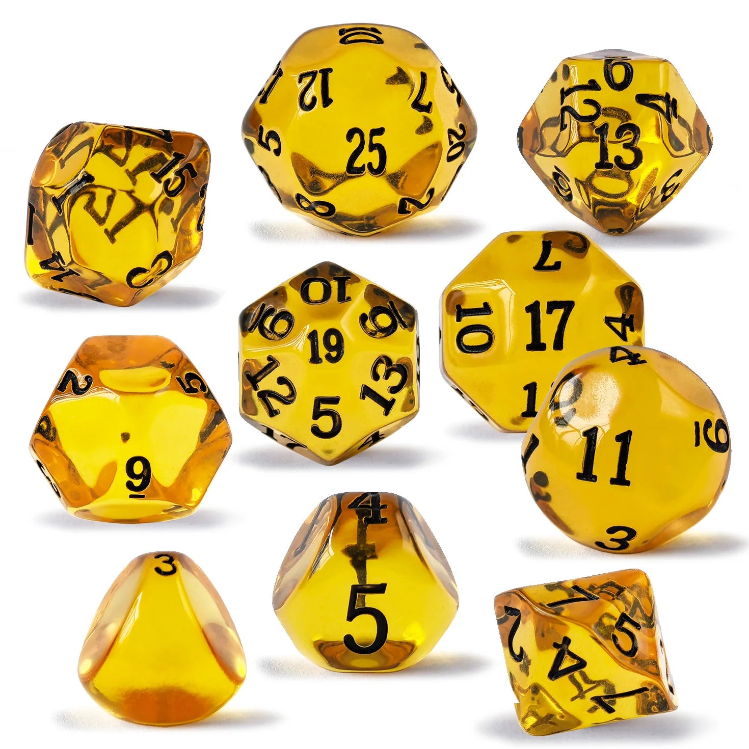 Odd Numbered Polyhedral Dice Set D3-D25 - What The Funk