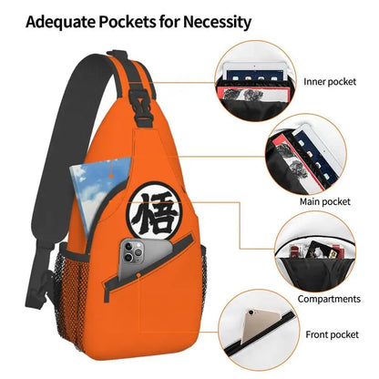 Dragon Ball Logo Crossbody Sling Backpack - What The Funk