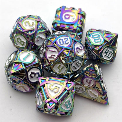 Metal Maze Pattern Dices Set - What The Funk