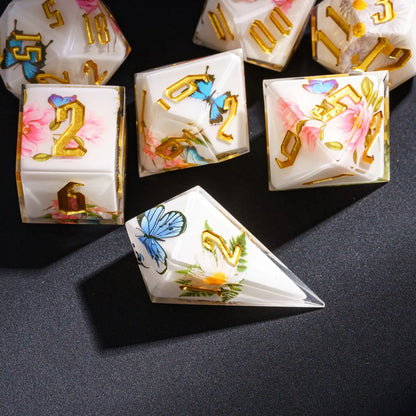 Sharp Edge Butterfly Blossom Dice - What The Funk