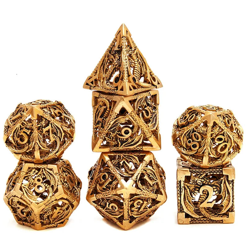 Hollow Metal Octopus Dice Set - What The Funk