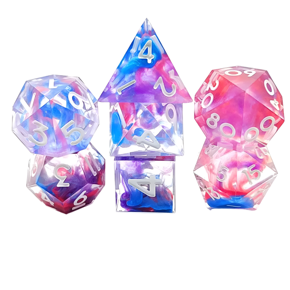 Sharp Edge Colorful Dice Set