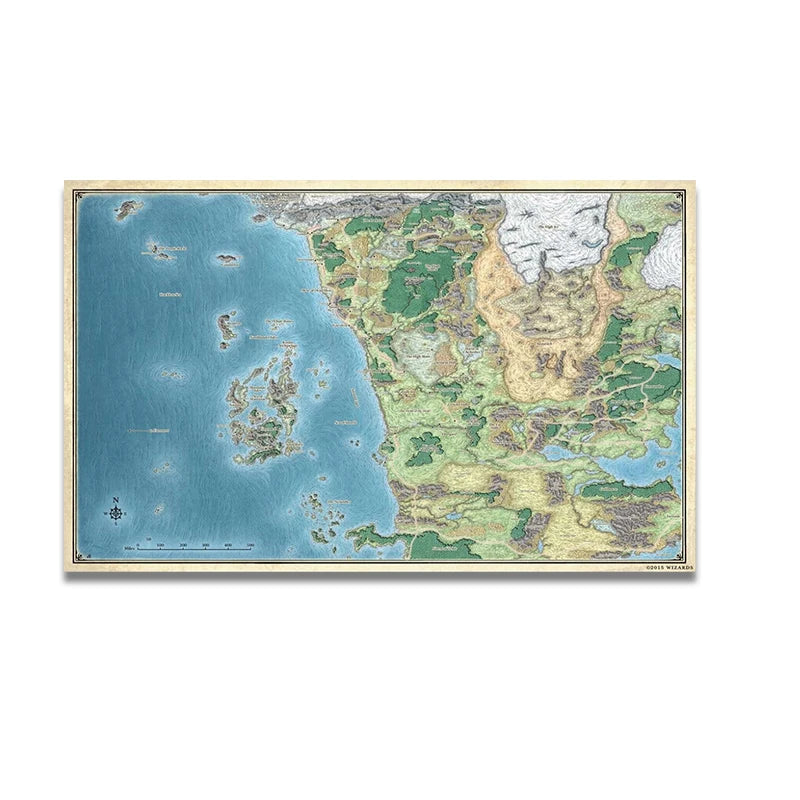 Faerun, Forgotten Realms, Map Poster - What The Funk