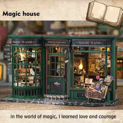 Magic Wand - Wooden Miniature House - DIY Assembly Building Model Kit - What The Funk