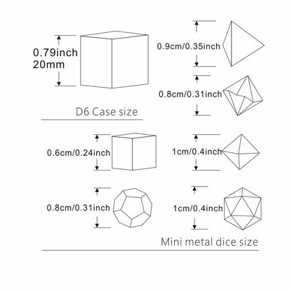 D6 Metal Case & Metal Dice Set - What The Funk