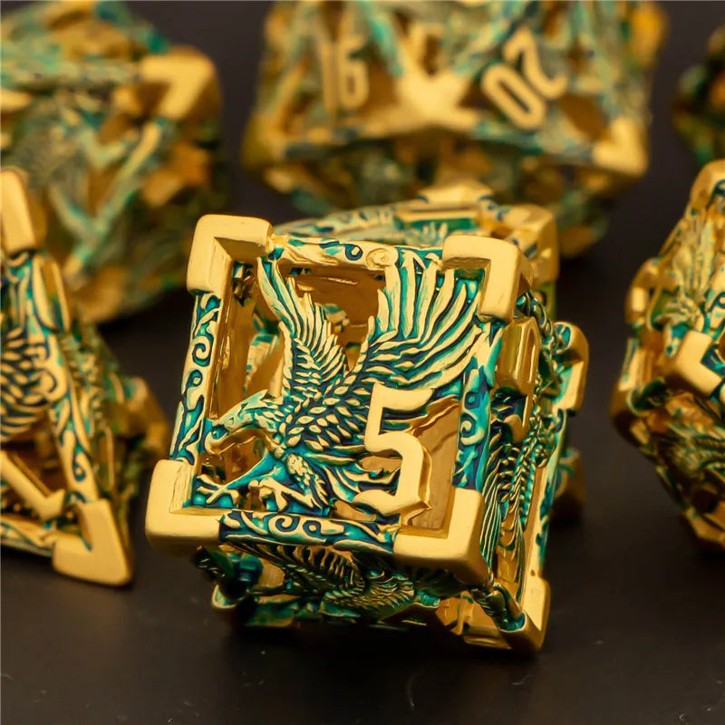 Hollow Metal Eagle Dice Set - What The Funk