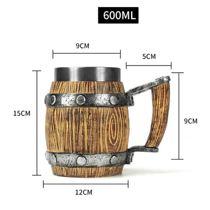 Viking Wood Style Beer Mug - What The Funk