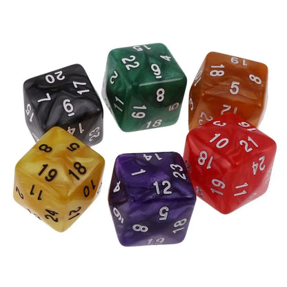 Twenty-Four Sided Dice Set (D24) with Pouch 5pcs - What The Funk