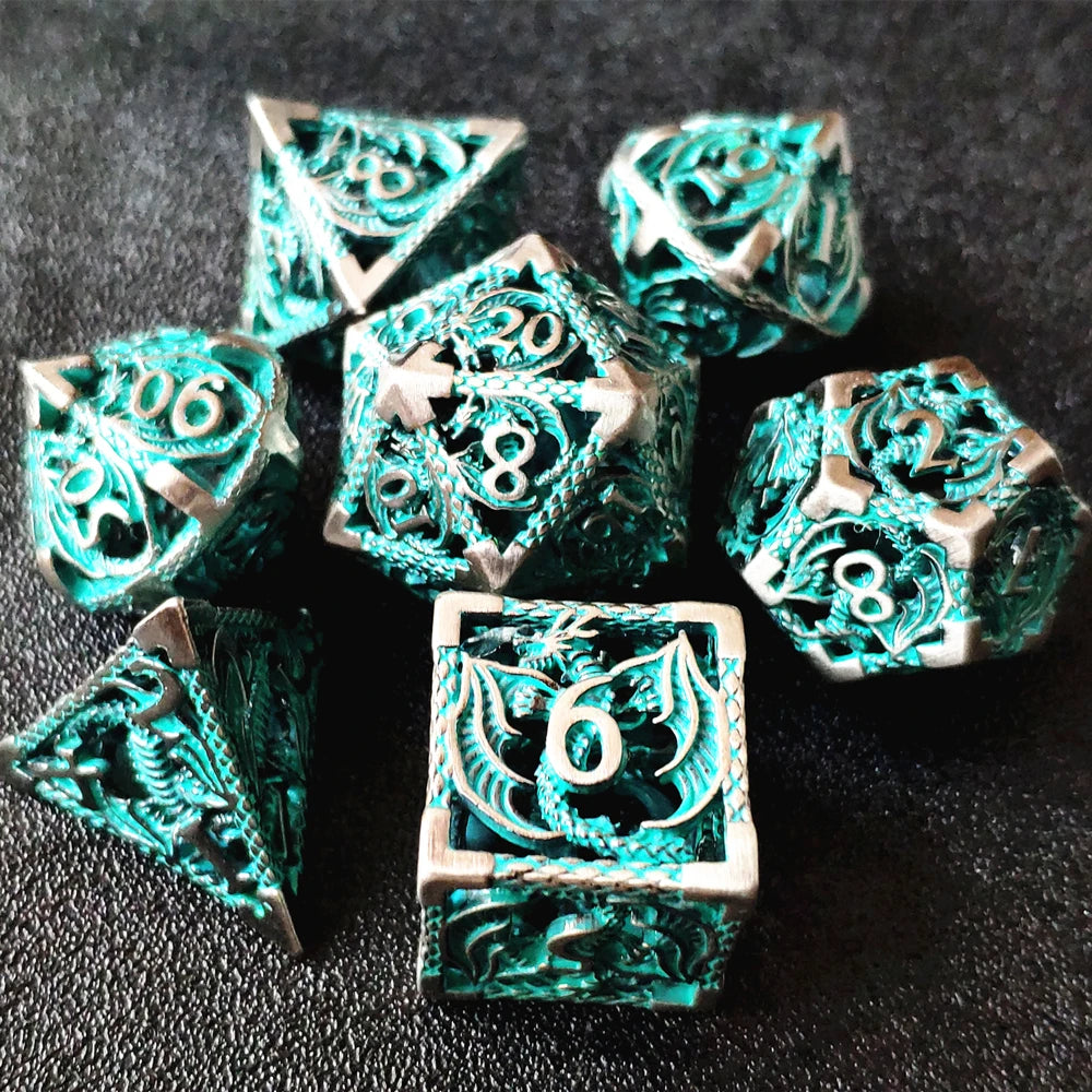 Hollow Metal Octopus Dice Set - What The Funk