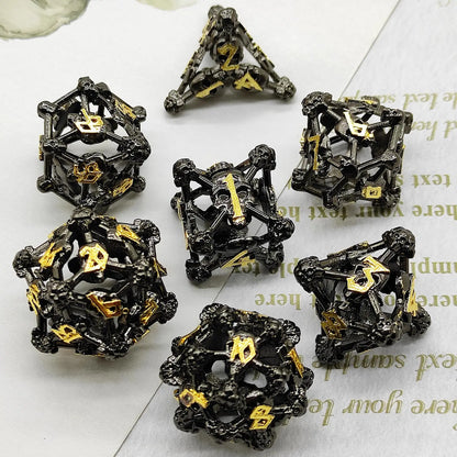 Hollow Metal Skull Dice Set - What The Funk