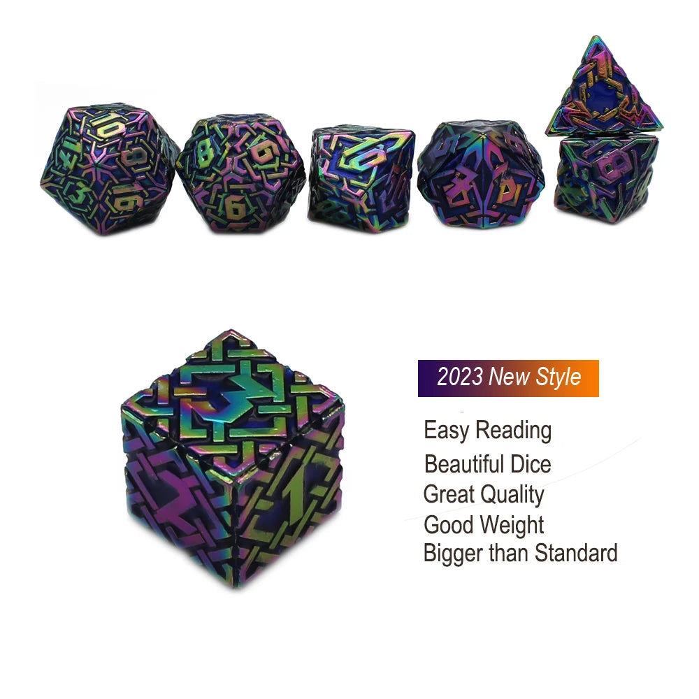 Metal Labyrinth Dice Set - What The Funk