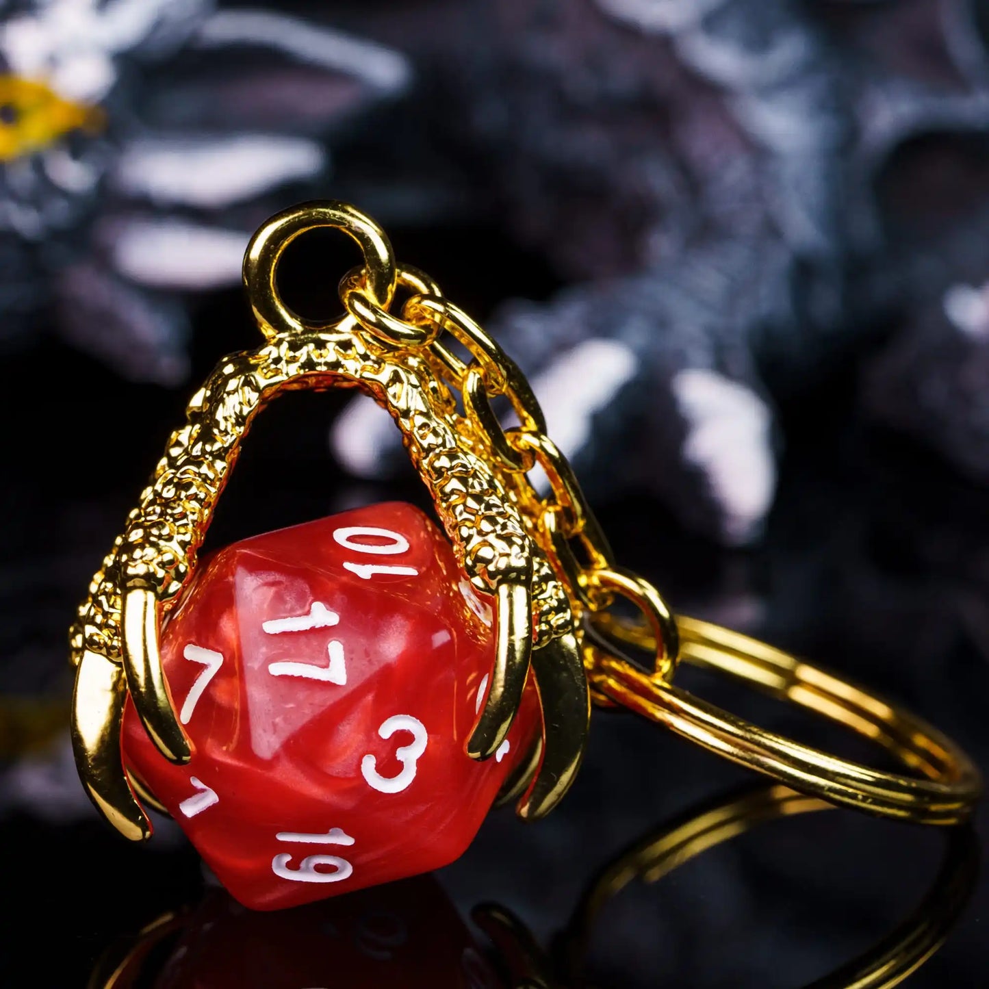 D20 Keychain and Key Ring - What The Funk