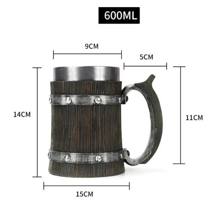 Viking Wood Style Beer Mug - What The Funk