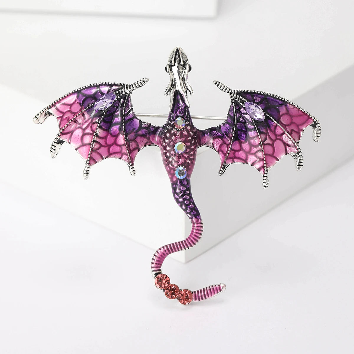 Enamel Flying Dragon Brooches - What The Funk