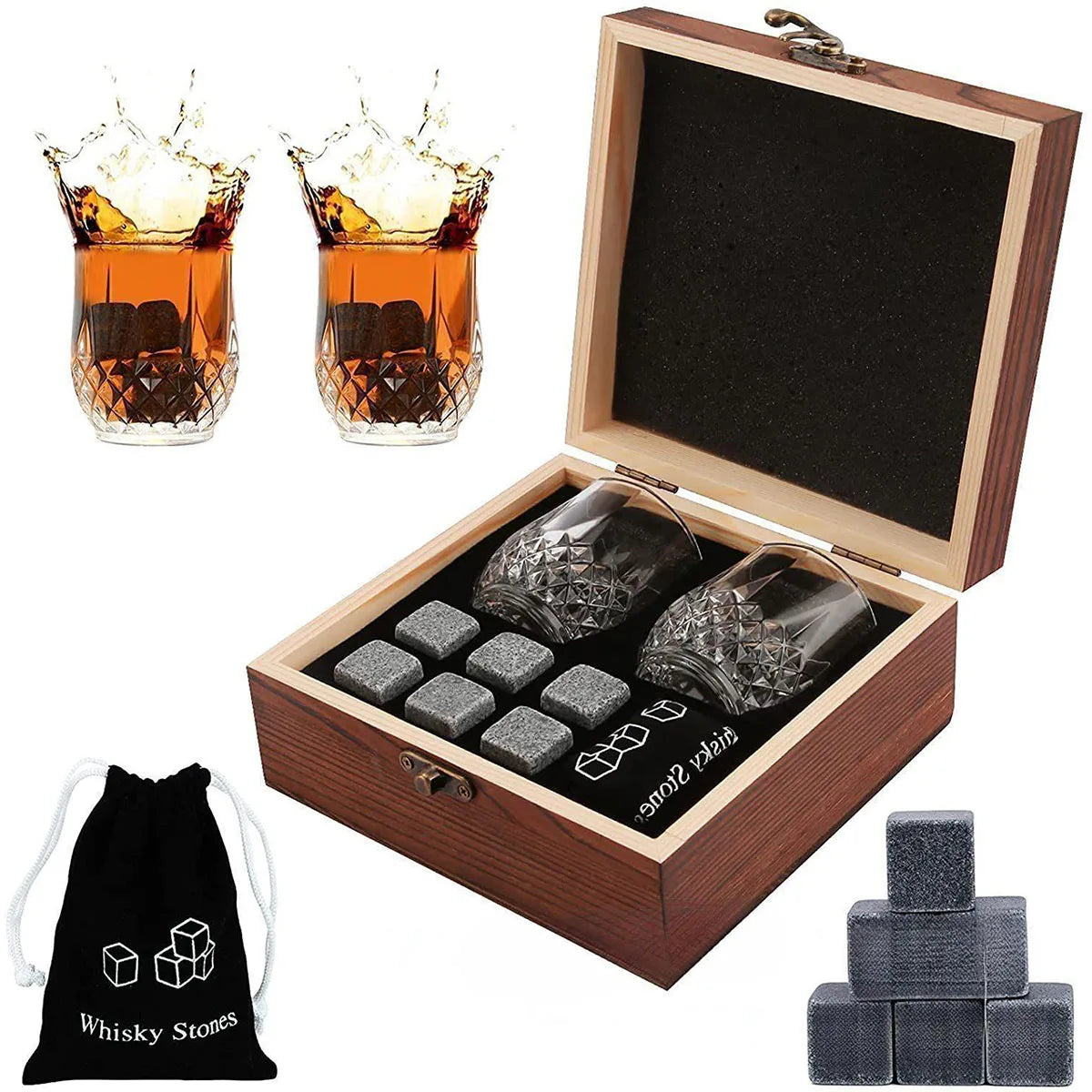 Whiskey Stones Glasses Set - What The Funk