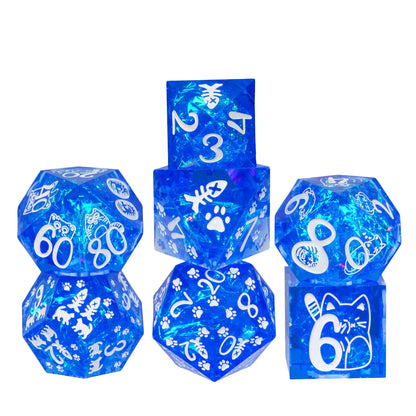 Sharp Edge Cute Cat Dice Set