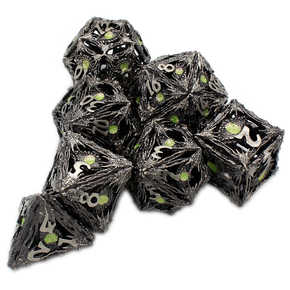 Hollow Metal Dragon Eye Dice Set - What The Funk