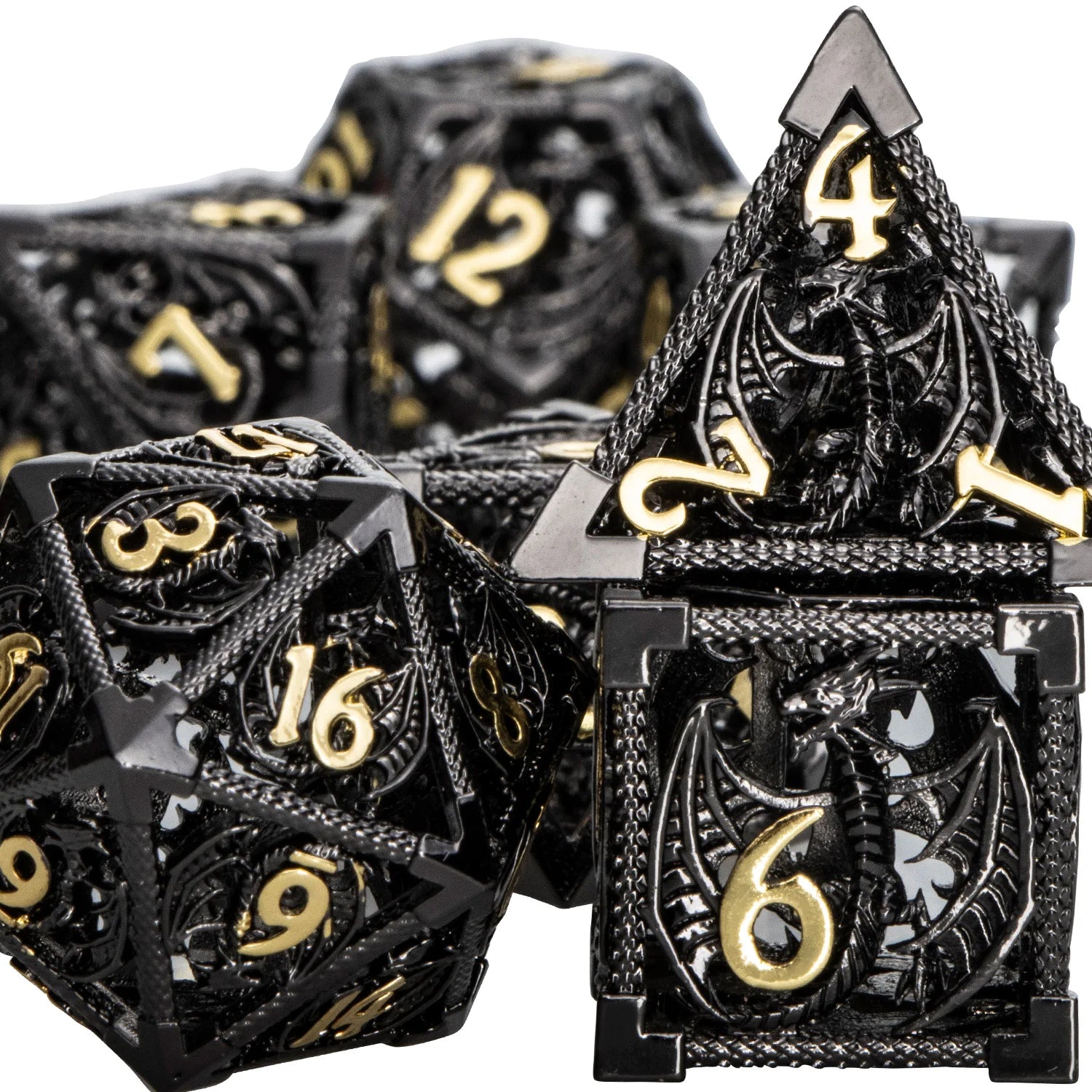 Metal Angels, Witches, & Dragons Dice Hollow Dice Set - What The Funk