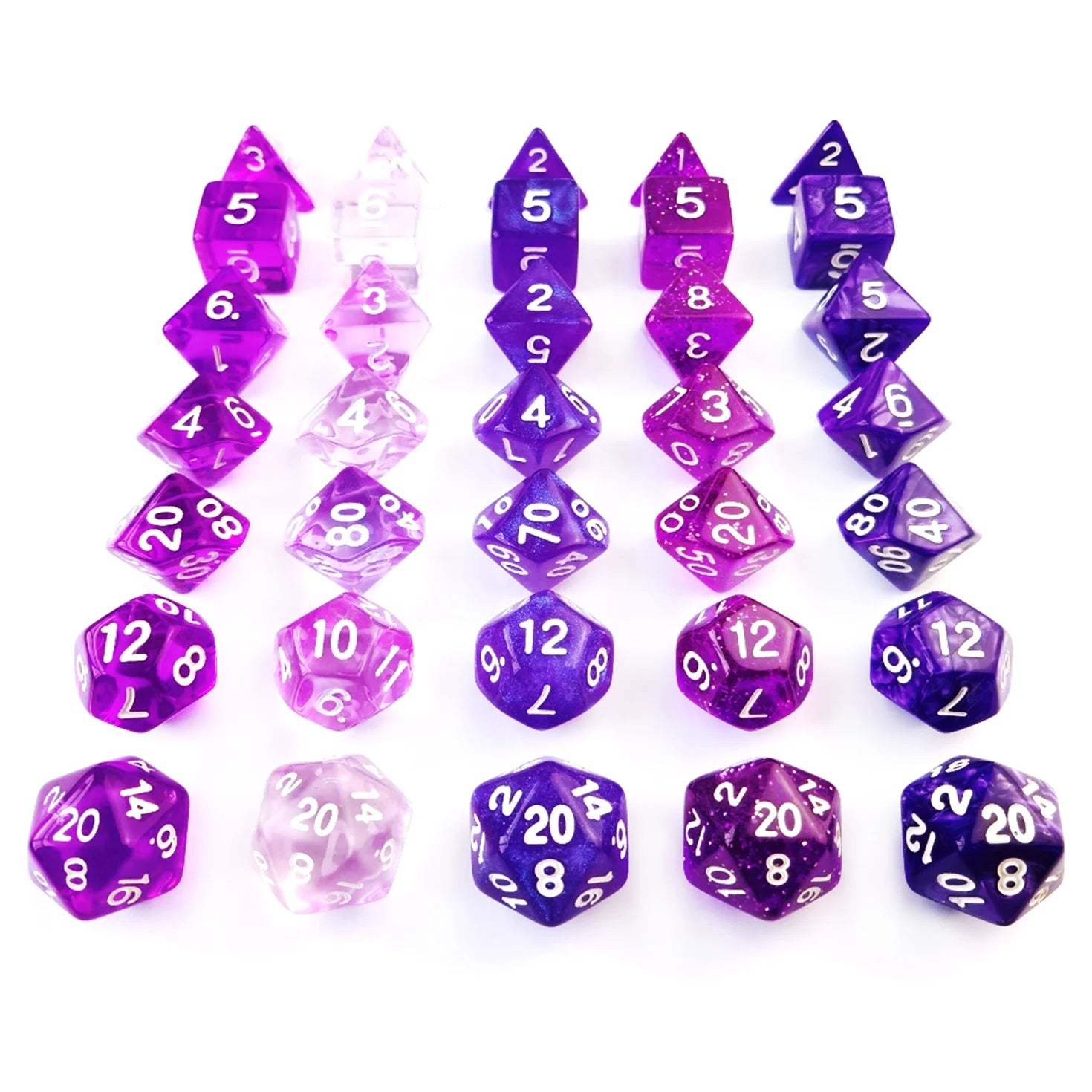 Potion Amethyst Dice Set (5sets/35pcs) - What The Funk