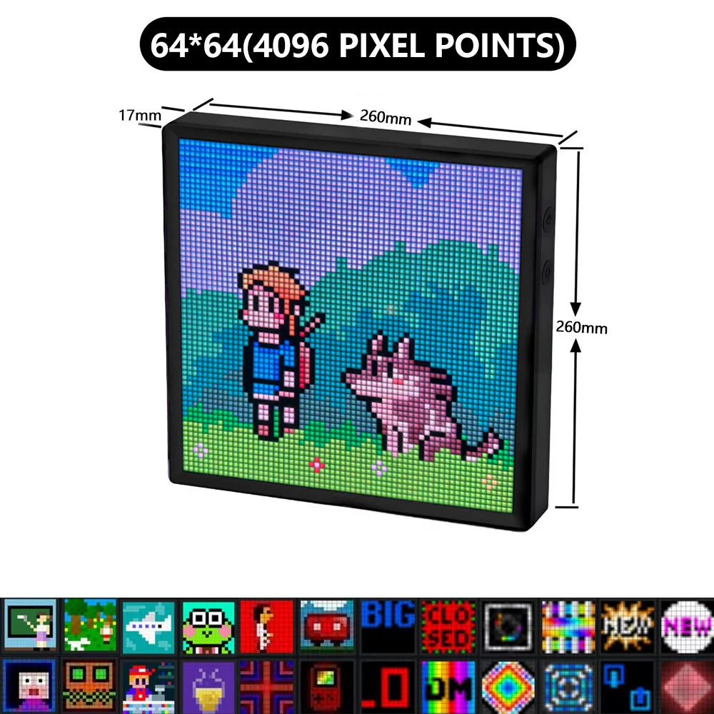 LED Pixel Display Picture Frame Decor - What The Funk