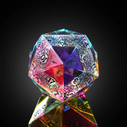 D20 Dice Colored Stone (30MM) - What The Funk