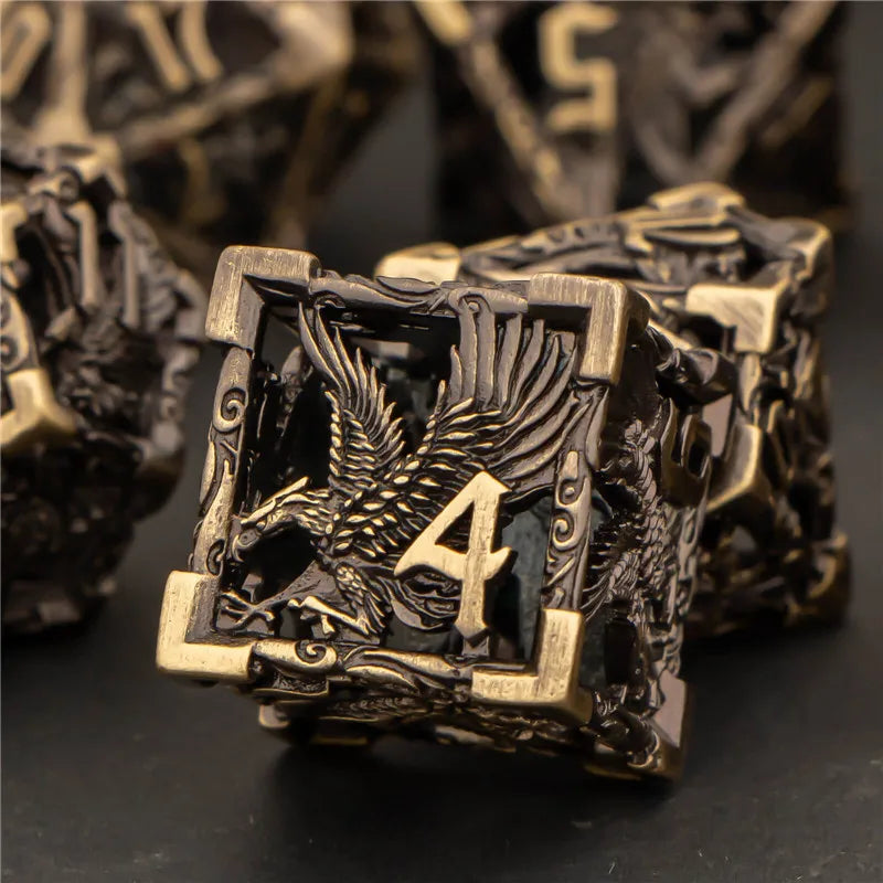 Hollow Metal Eagle Dice Set - What The Funk