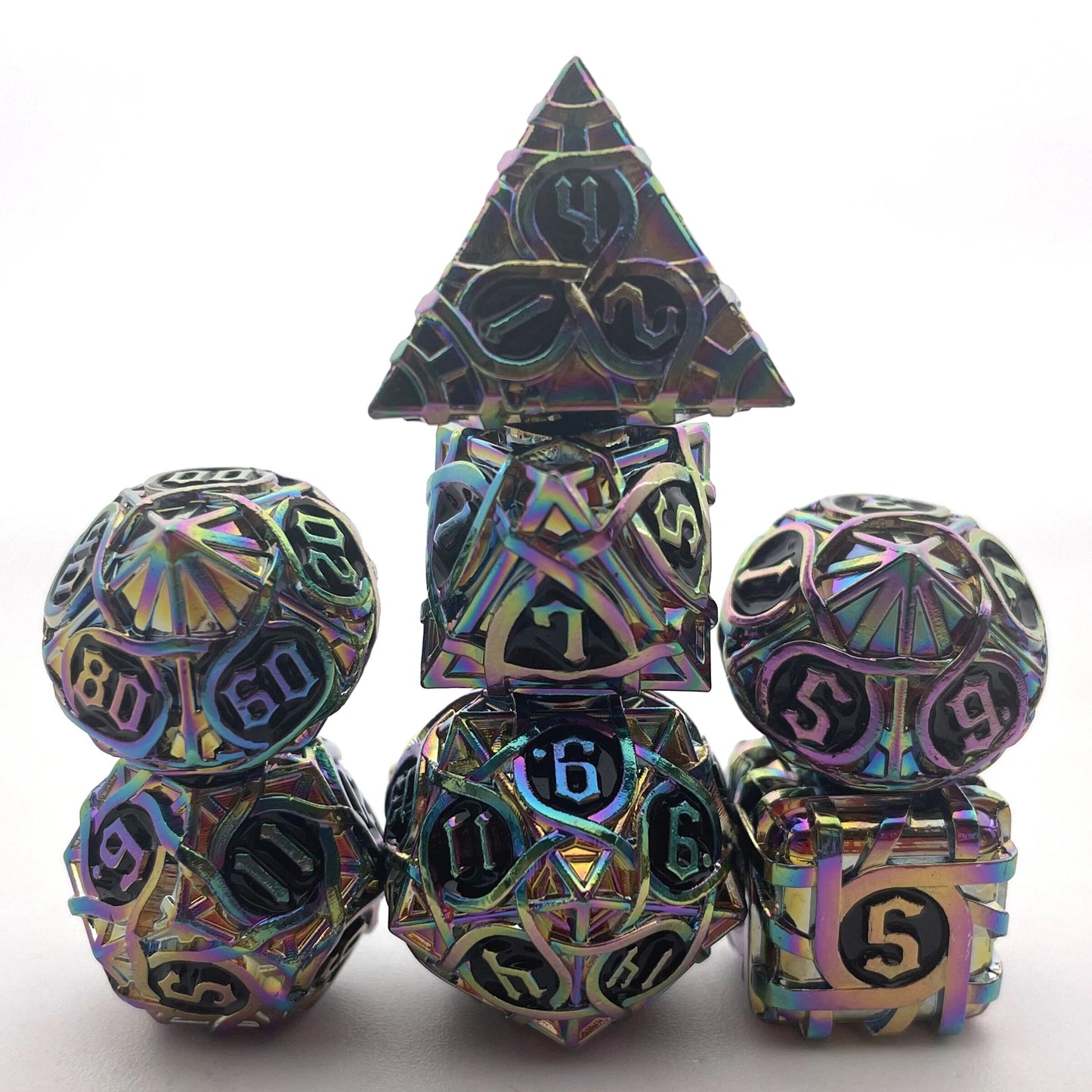 Metal Maze Pattern Dices Set - What The Funk